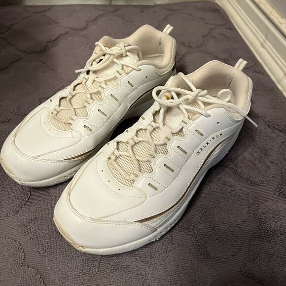 Easy Spirit Cream Sneakers with Animal Print Sz 10W - Picture 3 of 10